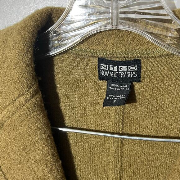 Vintage 90s Nomadic Traders 100% Wool Floral Cardigan Sweater Womans Size Small - Picture 2 of 6